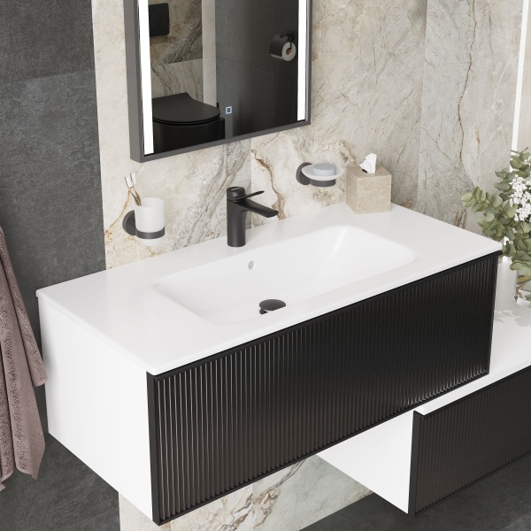 Смеситель для раковины STWORKI Ларвик S24010BK черный