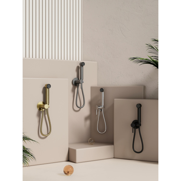 Гигиенический душ со смесителем Splenka S99.52.03, сатин золотой