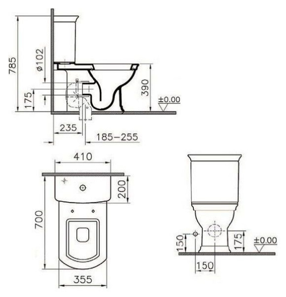 Унитаз-компакт VitrA Serenada 9722B003-7204