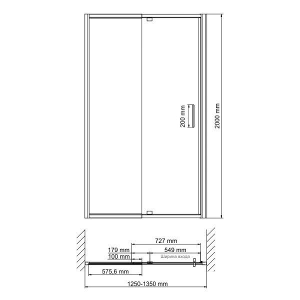 Душевая дверь WasserKRAFT Berkel 48P30