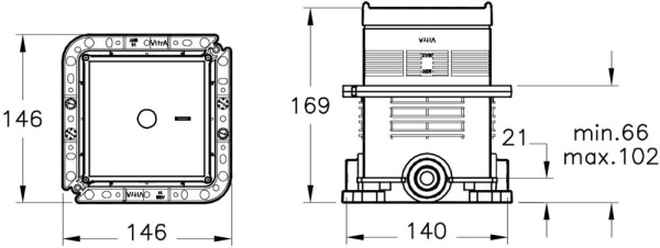 Душевой комплект VitrA Origin A4926636EXP с внутренней частью, матовый черный