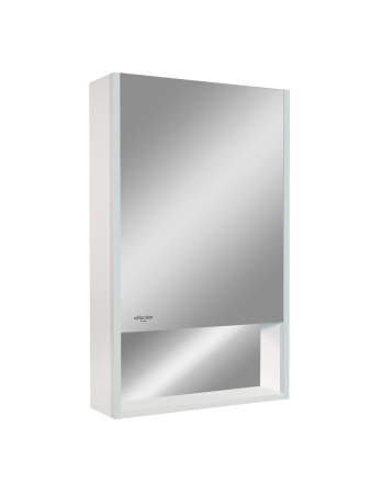 Зеркальный шкаф для ванной 50х80см белый Reflexion Box White с регулируемой LED подсветкой RF2422WH