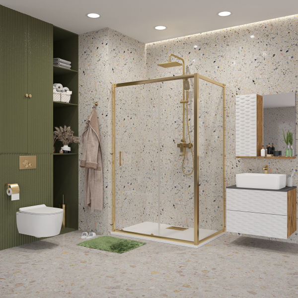 Душевое ограждение Niagara Nova NG-42-12AG-A110G 120x110x190 прямоугольник, дверь раздвижная
