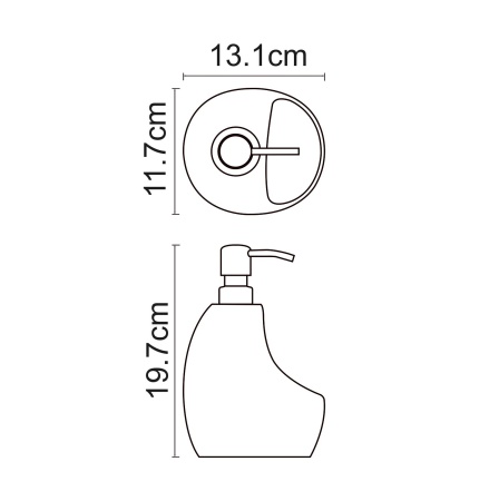 Дозатор с емкостью для губки WasserKRAFT K-8099BLACK