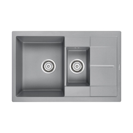 Мойка FLUGEN 60/1,5, IT-GRANIT, PM237850-GRM, серый металлик, 775х495 мм, Paulmark