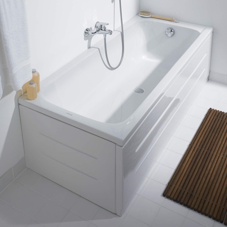 Duravit D-Code  Ванна акриловая 170х75x40см., встраиваемая, с 1 наклоном для спины, выпуск в зоне ног, цвет: белый 790127000000000/89011599098000