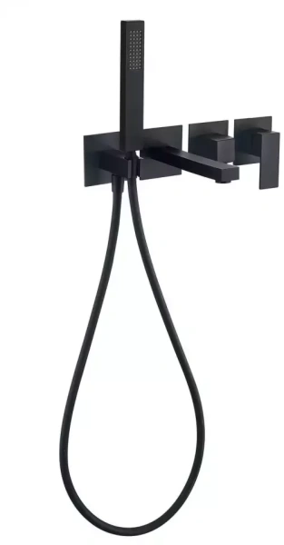 Смеситель для ванны скрытого монтажа Grocenberg GB5060 Чёрный матовый