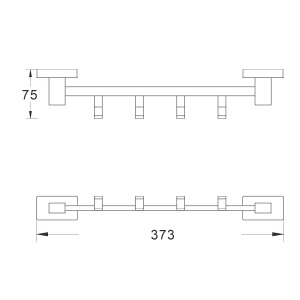 Планка с крючками Shevanik SG5641C, белый