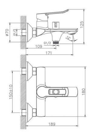 Смеситель для ванны Haiba HB60556