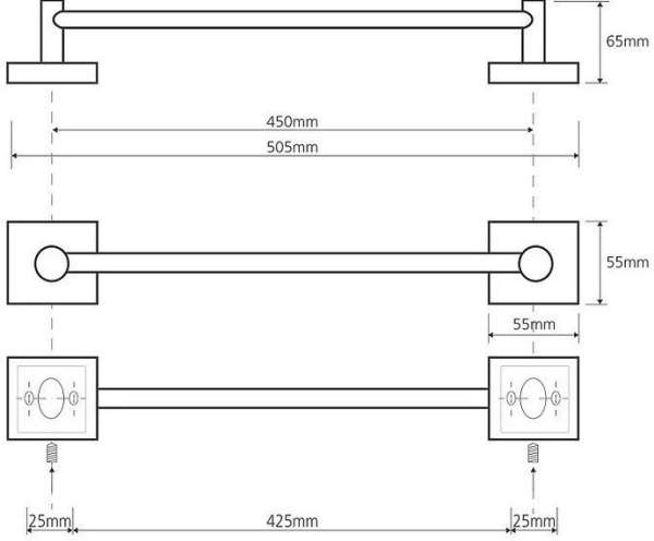 Держатель для полотенец Bemeta Beta 132104022 (50 см)