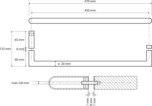 Держатель для полотенец Bemeta Dark 104204310