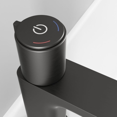 Смеситель для умывальника с инновационным управлением Push Control графит IDDIS Slide SLIGMBTi01