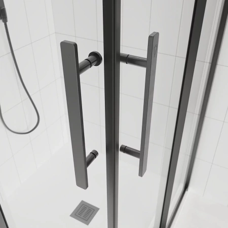 Душевой угол Veconi Evo 300 GR 1200х900x1950, графит брашинг, тонированное матовое стекло