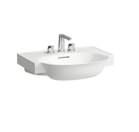 Подвесная раковина The New Classic 60х48х16,5 см, с 3 отверстиями под смеситель, санфарфор, с отв. под смеситель 8.1385.3.000.108.1