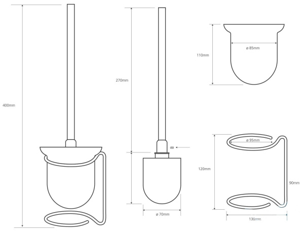Ершик для унитаза Bemeta Omega 104113107