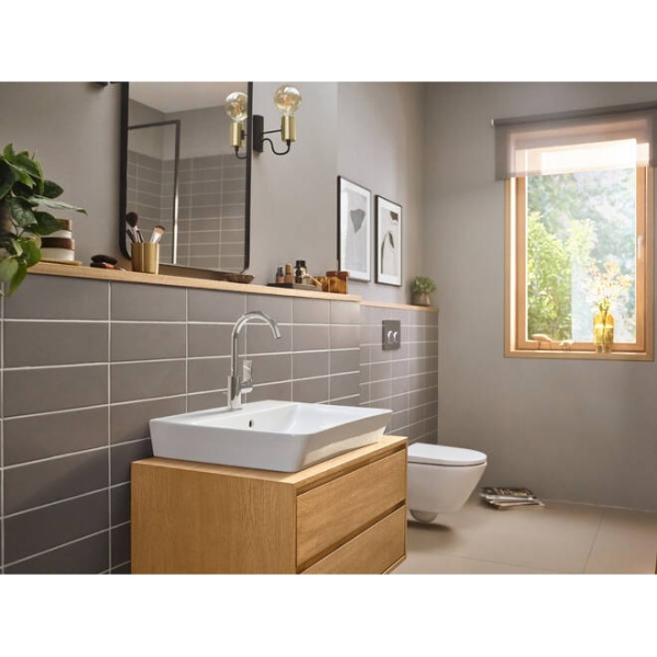 Hansgrohe Rebris E Смеситель для раковины 210 с поворотным изливом со сливным гарнитуром хром 72576000
