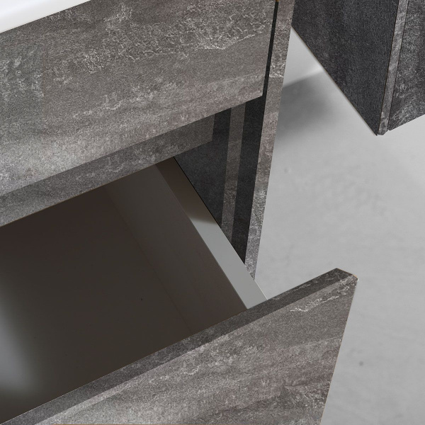 Тумба под раковину Vincea Chiara 600 подвесная, 1 выкатной ящик soft-close, G.Stone