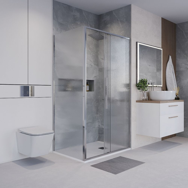 Душевое ограждение Niagara Nova NG-65-14CH-CH80-34 (140*80*195) прямоугольник, двери раздвижные