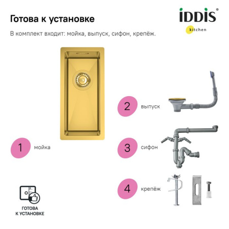 Мойка IDDIS 210х440 Edifice EDI21B0i77