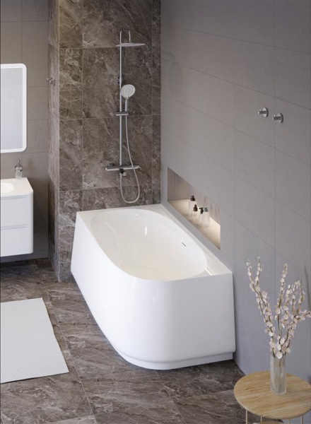 Акриловая ванна угловая левосторонняя CEZARES CZR-LUX-CORNER-165-80-58-L