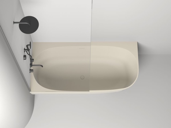 Ванна пристенная угловая Salini SOFIA CORNER L 170x85 покраска по RAL полностью, S-Stone, матовый 102525MF