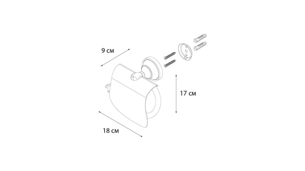 Бумагодержатель с крышкой Fixsen Bogema Gold FX-78510G