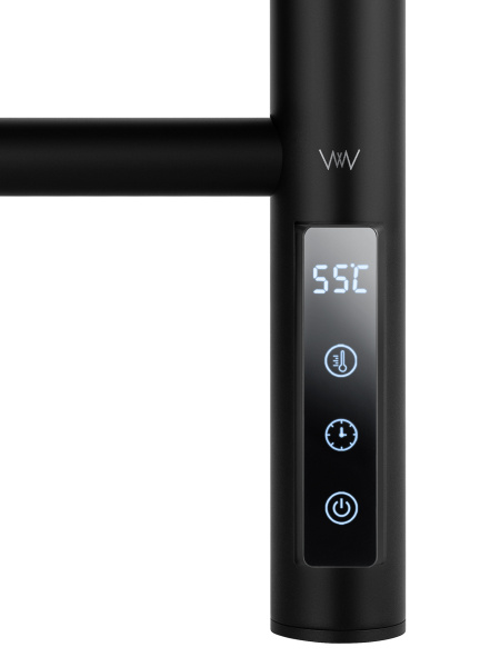 Полотенцесушитель электрический WONZON & WOGHAND, Черный матовый (WW-AL409-MB)