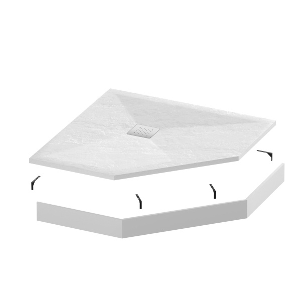 Поддон трапеция Grossman Strong GR-S19090D белый 90x90x2.5