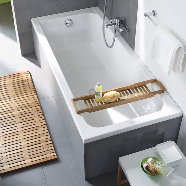 Duravit D-Code  Ванна акриловая 170х75x40см., встраиваемая, с 1 наклоном для спины, выпуск в зоне ног, цвет: белый 790127000000000/89011599098000