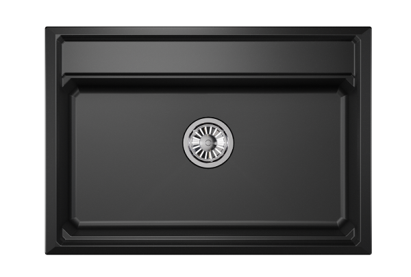 Мойка для кухни Granula Kitchen Space 7301 шварц, 73х51 см, прямоугольная