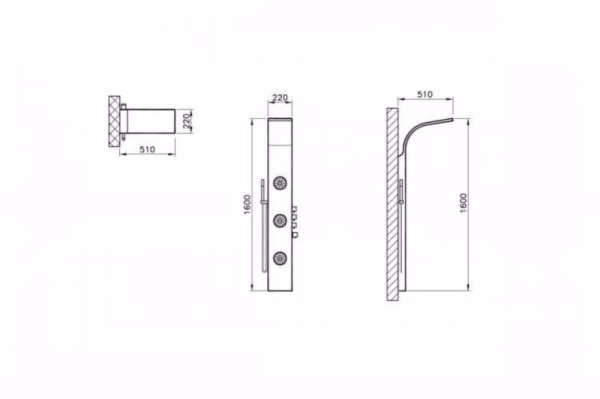 Душевая панель VitrA System 06 56650001000