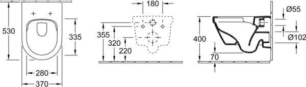 Унитаз подвесной Villeroy&Boch Architectura 4694HR01 с сиденьем
