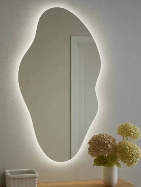 Зеркало EMZE Led Асимметричное 60x110 (с подсветкой, бесконтактное включение)