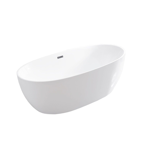 Ванна акриловая Vincea VBT-405-1860, 1860*885*605, цвет белый, слив-перелив в комплекте, хром