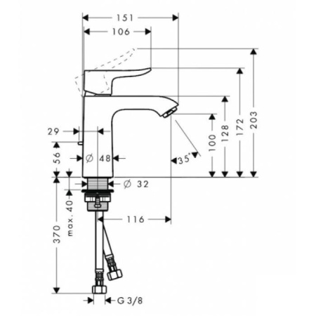 Hansgrohe Metris смеситель для раковины 110 хром 31080000