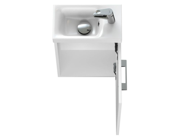 Тумба с умывальником подвесная Cersanit LARA 40 с COMO 40 белый, SP-SZ-LARA-CO40/Wh + S-UM-COM40/1-w