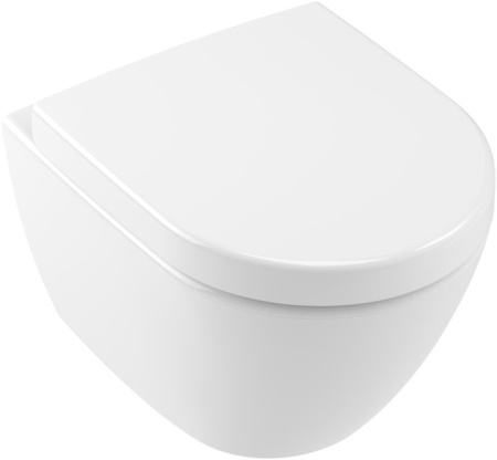 Унитаз Villeroy & Boch Subway 2.0, подвесной компактный, открытый смыв, 5606R0R1