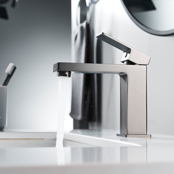 Смеситель для раковины Shevanik S9601T, оружейная сталь