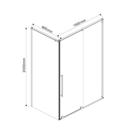 Душевой уголок Vincea Arno VSR-1A9015CL, 1500*900, хром, стекло прозрачное