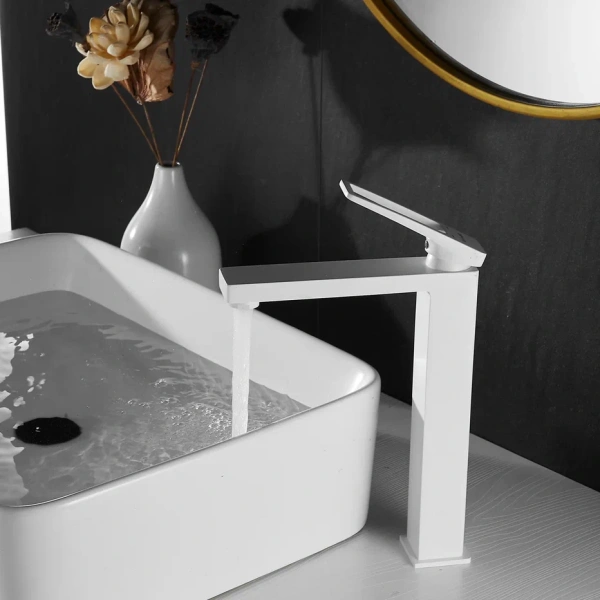 Смеситель для раковины Shevanik S6811С, белый