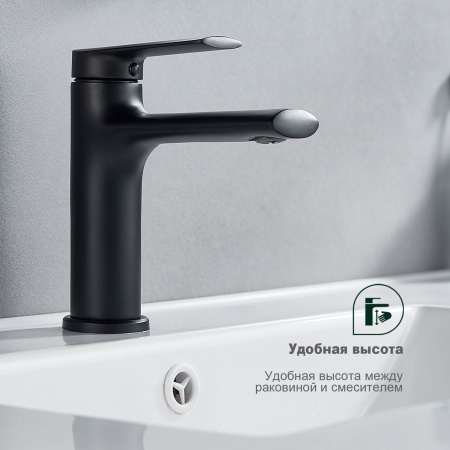 Смеситель для раковины Splenka S50.10.06, черный