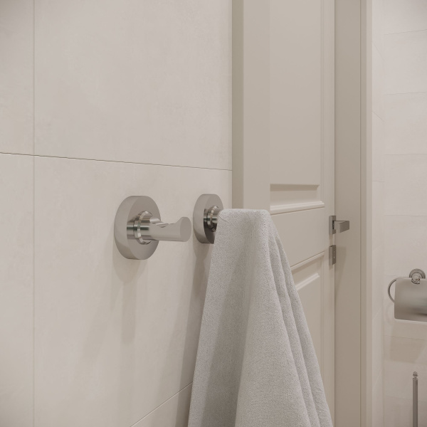 Настенный крючок для полотенец в ванную комнату Wellsee Finishing Touch 182516000, материал латунь, цвет хром. Выдерживает вес до 10 кг