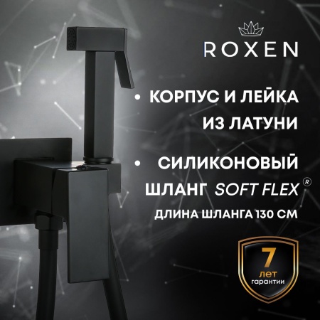 Смеситель встраиваемый RoxenBath Caspia 500960-B с гигиеническим душем