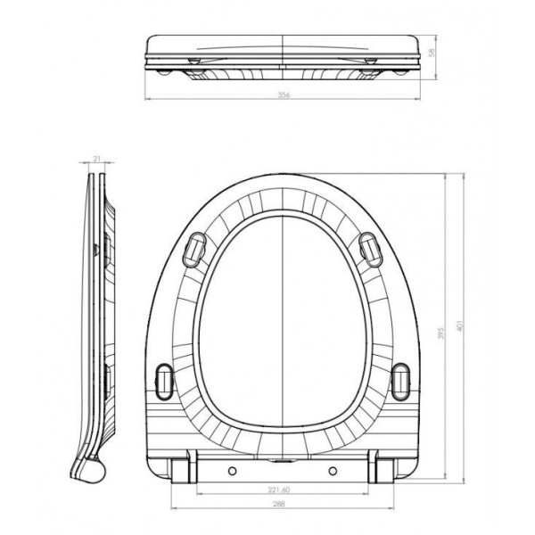 Сиденье для унитаза PARVA DPL EO slim, S-DS-PARVA-S-DL-t