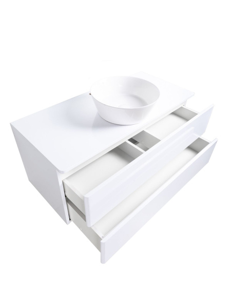 Тумба с раковиной Orange Otto Ot-100TuMDF+B08-360W подвесная