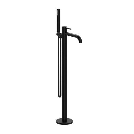 Смеситель для ванны напольный Vincea Desire VTF-1DMB с регулятором Естьвления, однорычажный, черный