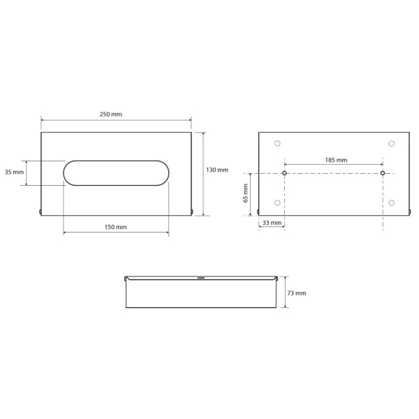 Диспенсер для бумажных салфеток Bemeta Dark 102303020