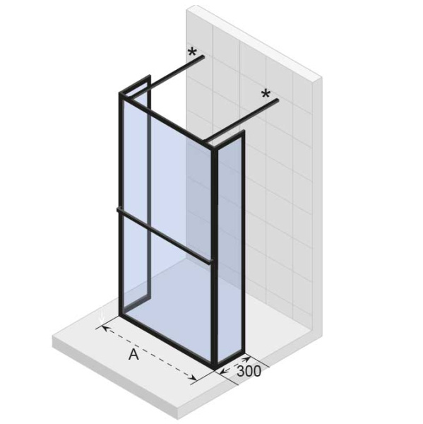 Душевая перегородка Riho Lucid GD404 120 GD312W030 белый матовый