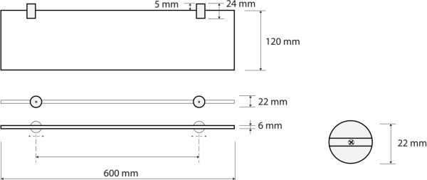 Полочка Bemeta Alfa 102402242