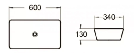 Раковина керамическая (накладная)  SantiLine SL-1012